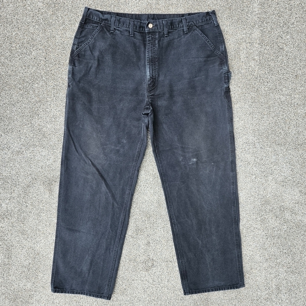 Carhartt Black Duck Canvas Carpenter Pants Original Dungaree Fit B11 BLK 44X34